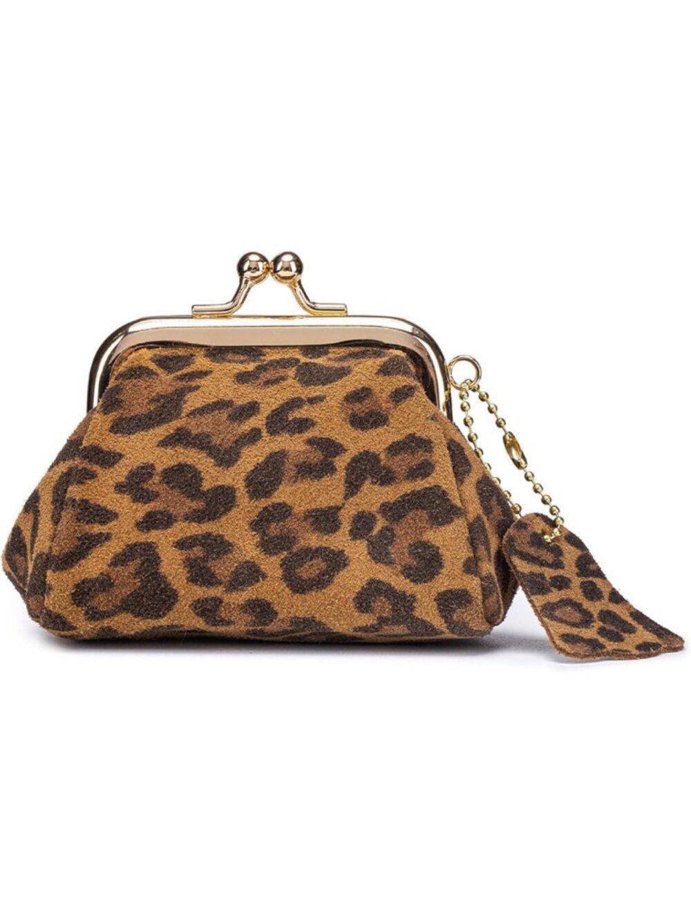 Vintage Leather Mini Coin Purse - Cute Kiss Lock Jewelry Organizer for Women